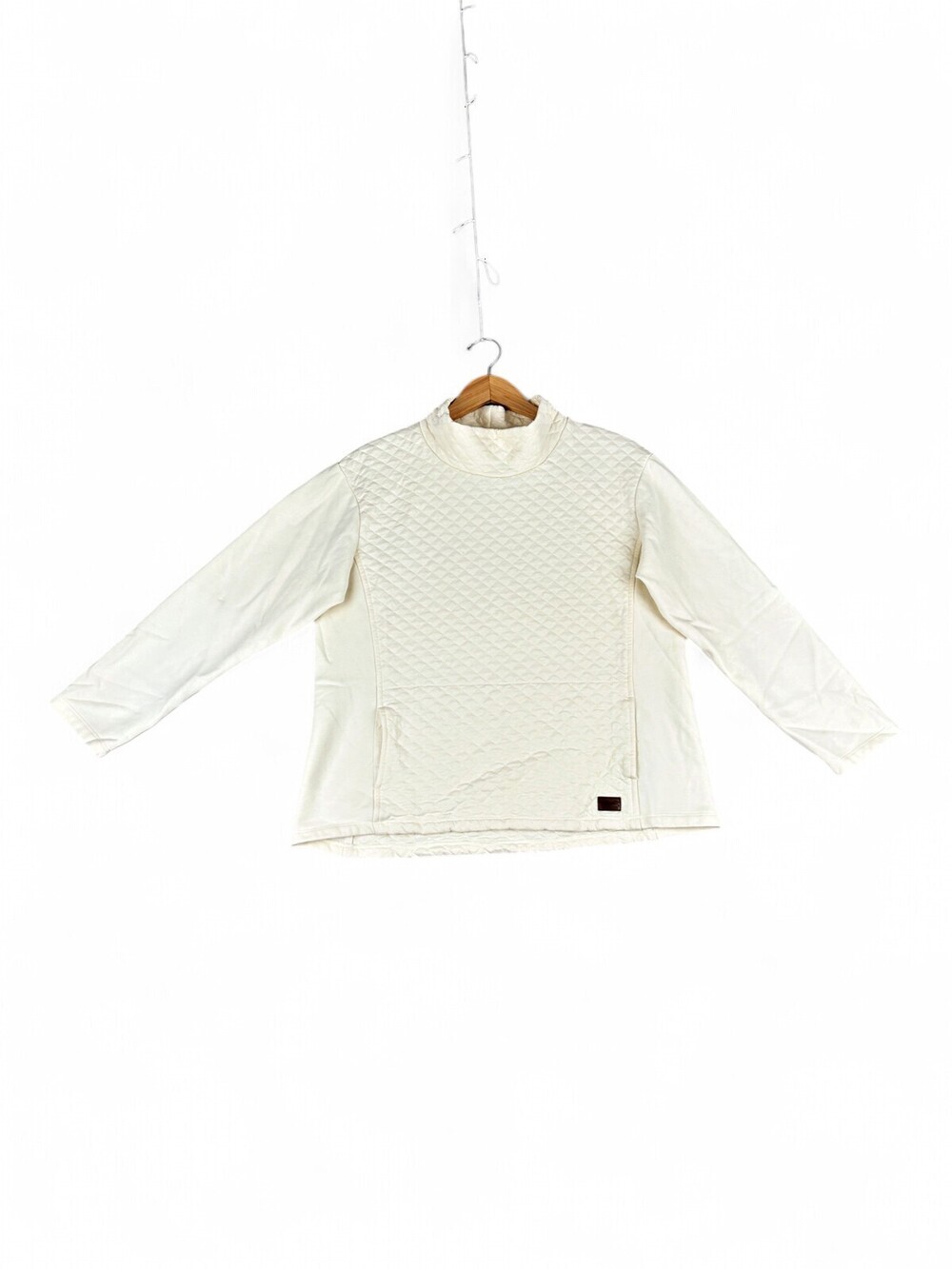 L.L.Bean Women's Quilted Cowl Neck Sweater Size L